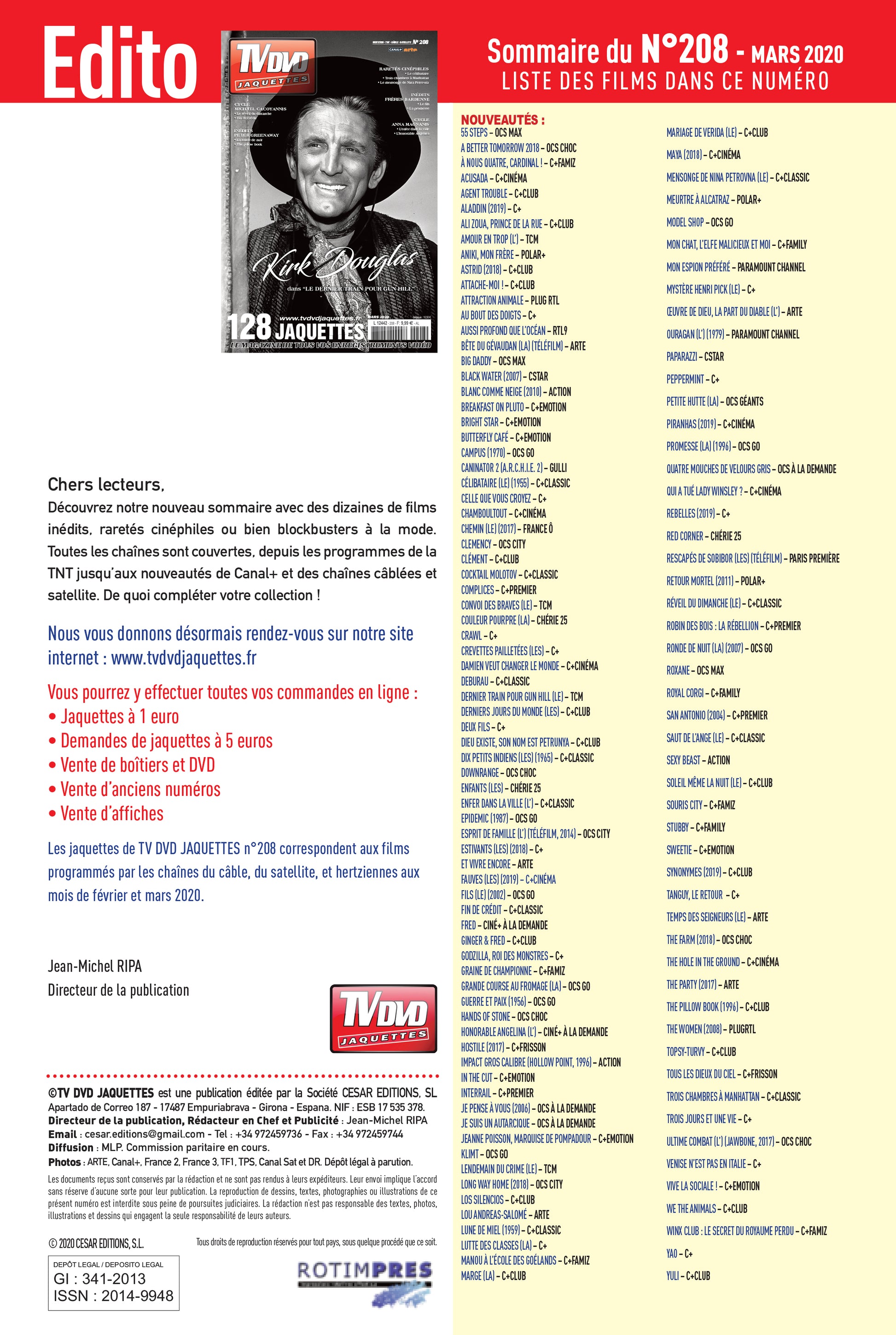 TV DVD JAQUETTE N°208