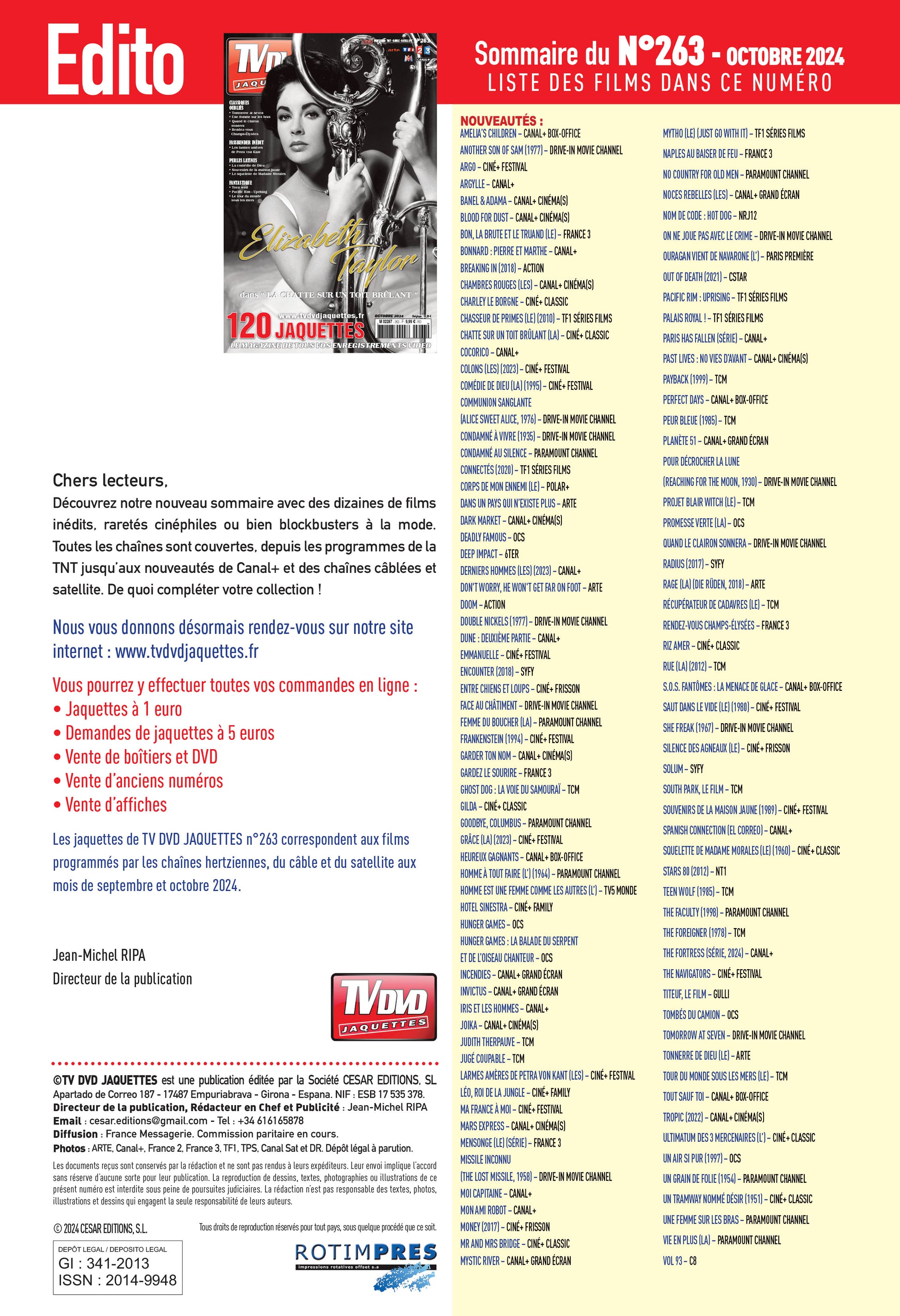 TV DVD JAQUETTE N°267