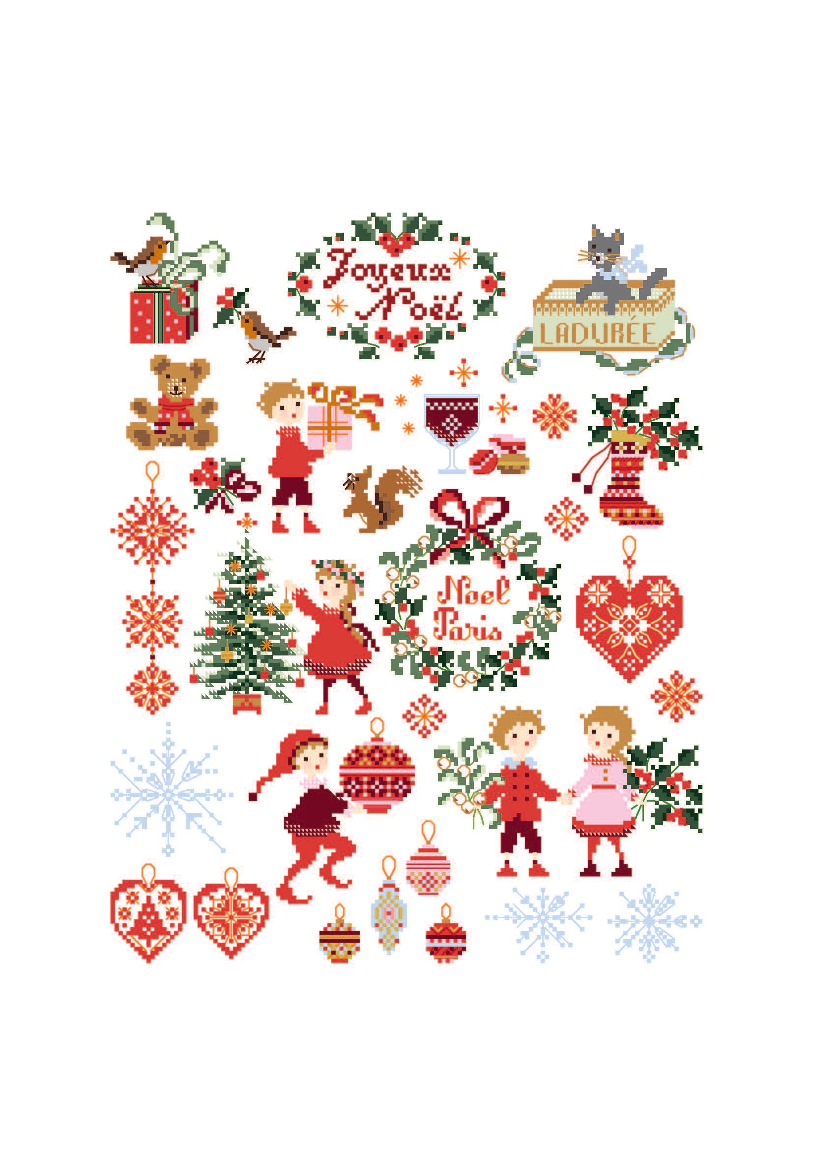 Petites histoires à broder n°2 : Petits motifs de Noël à broder