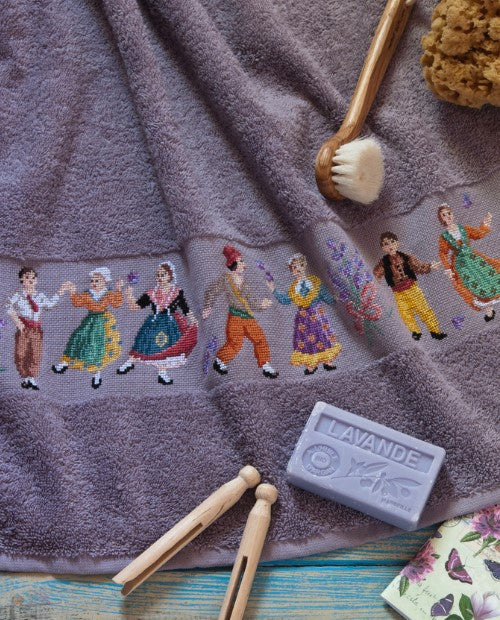 Drap de bain violet « Provence »