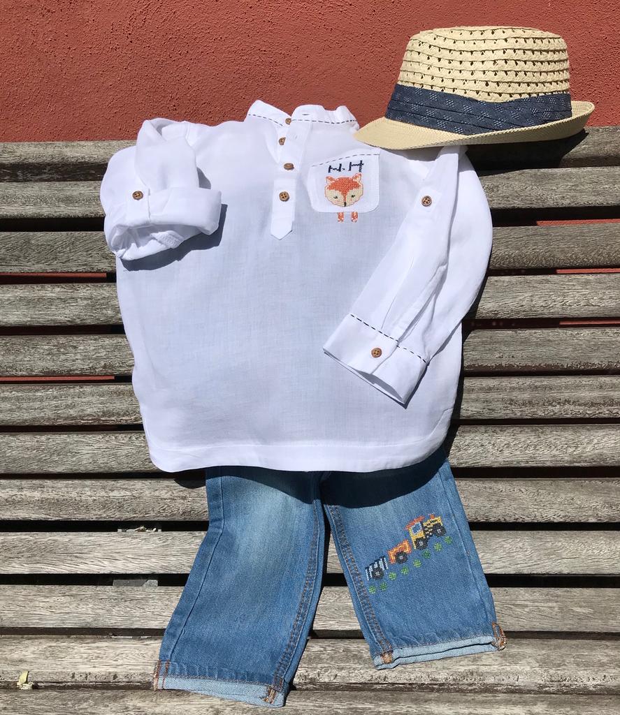 vêtements brodées « garçon », Création Point de Croix n°077