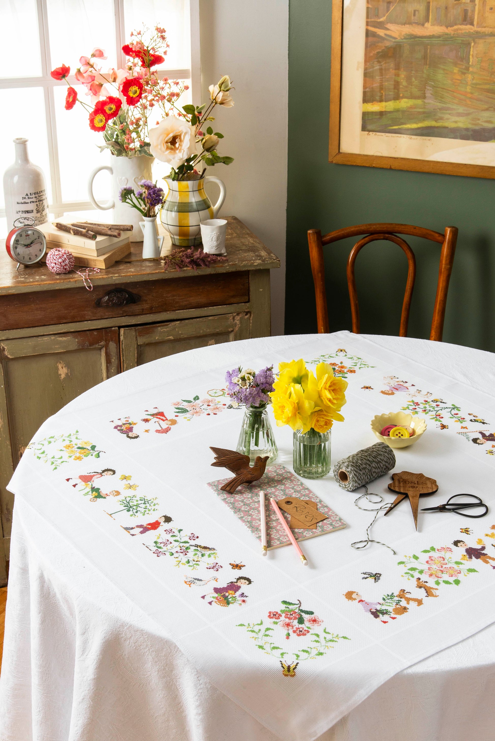 Nappe encadrée Printemps