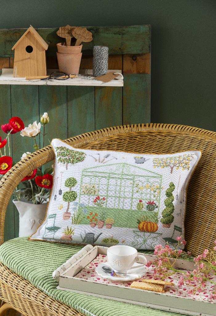 Housse coussin Serre "Printemps"