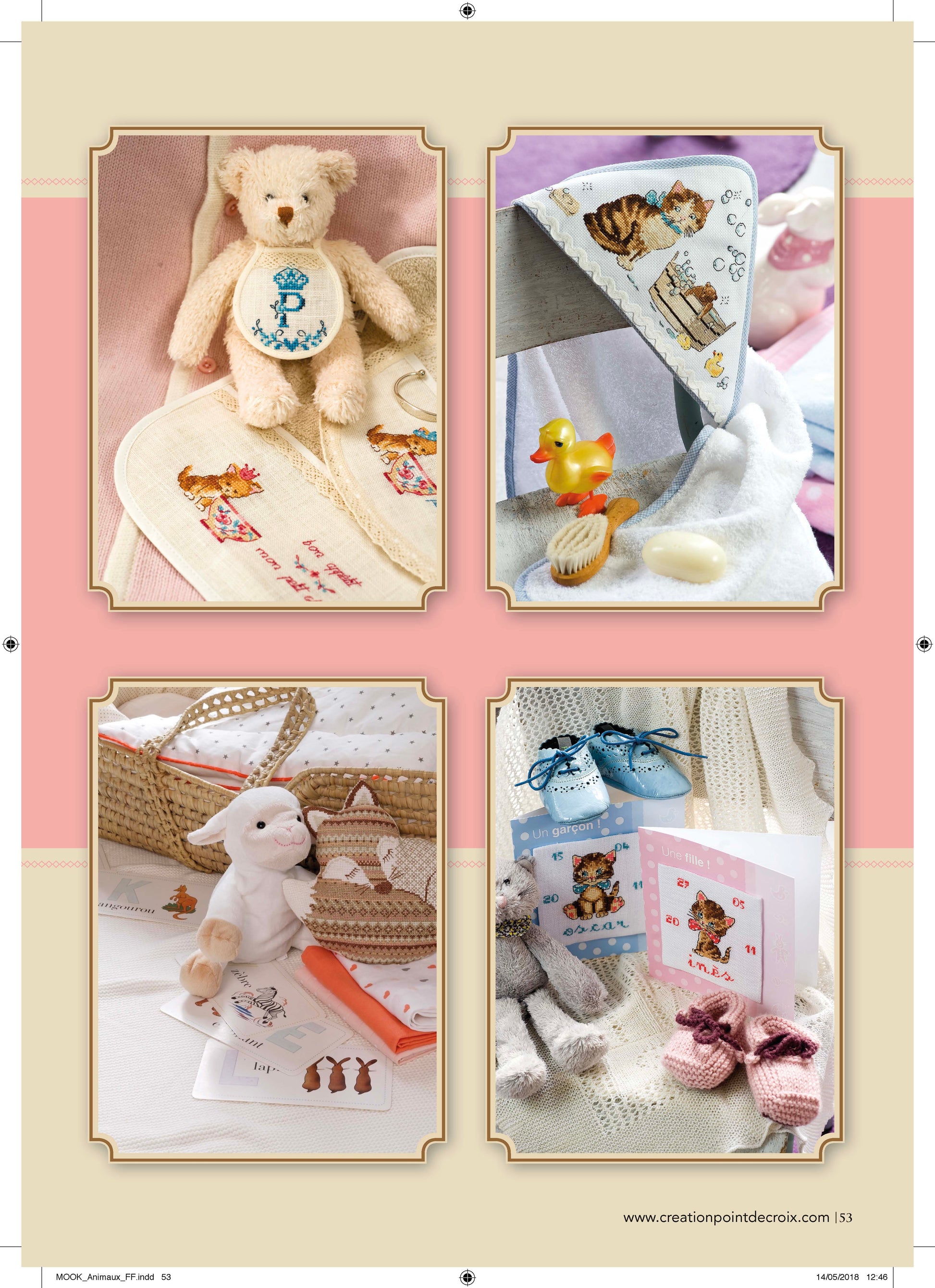 Adorables animaux au point de croix