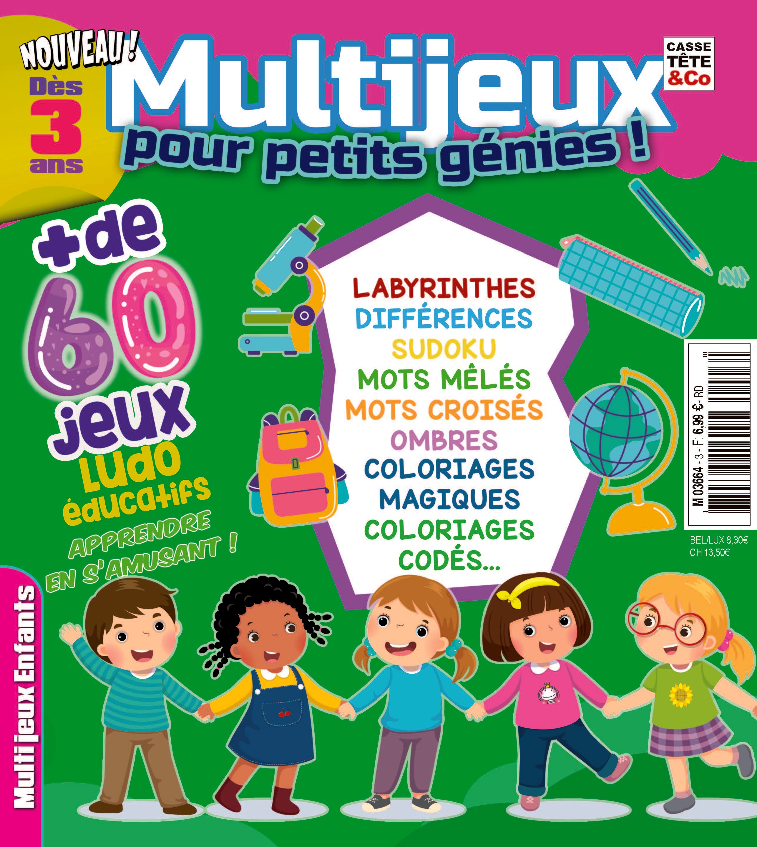 Les Petits Génies Casse-Tête & Co : Multi-jeux pour les petits génies – César Editions