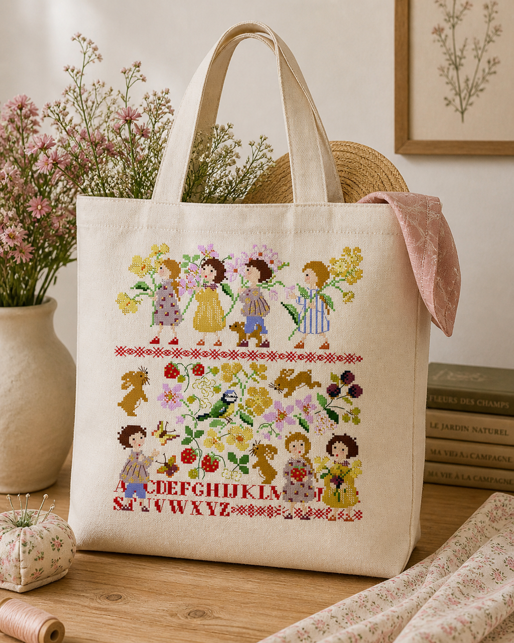ABC enfants et fleurs