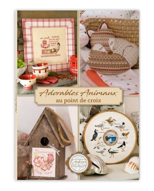 Mook point de croix : animaux sauvages, domestiques et de la ferme à broder — motifs charmants et raffinés pour décorer votre intérieur.