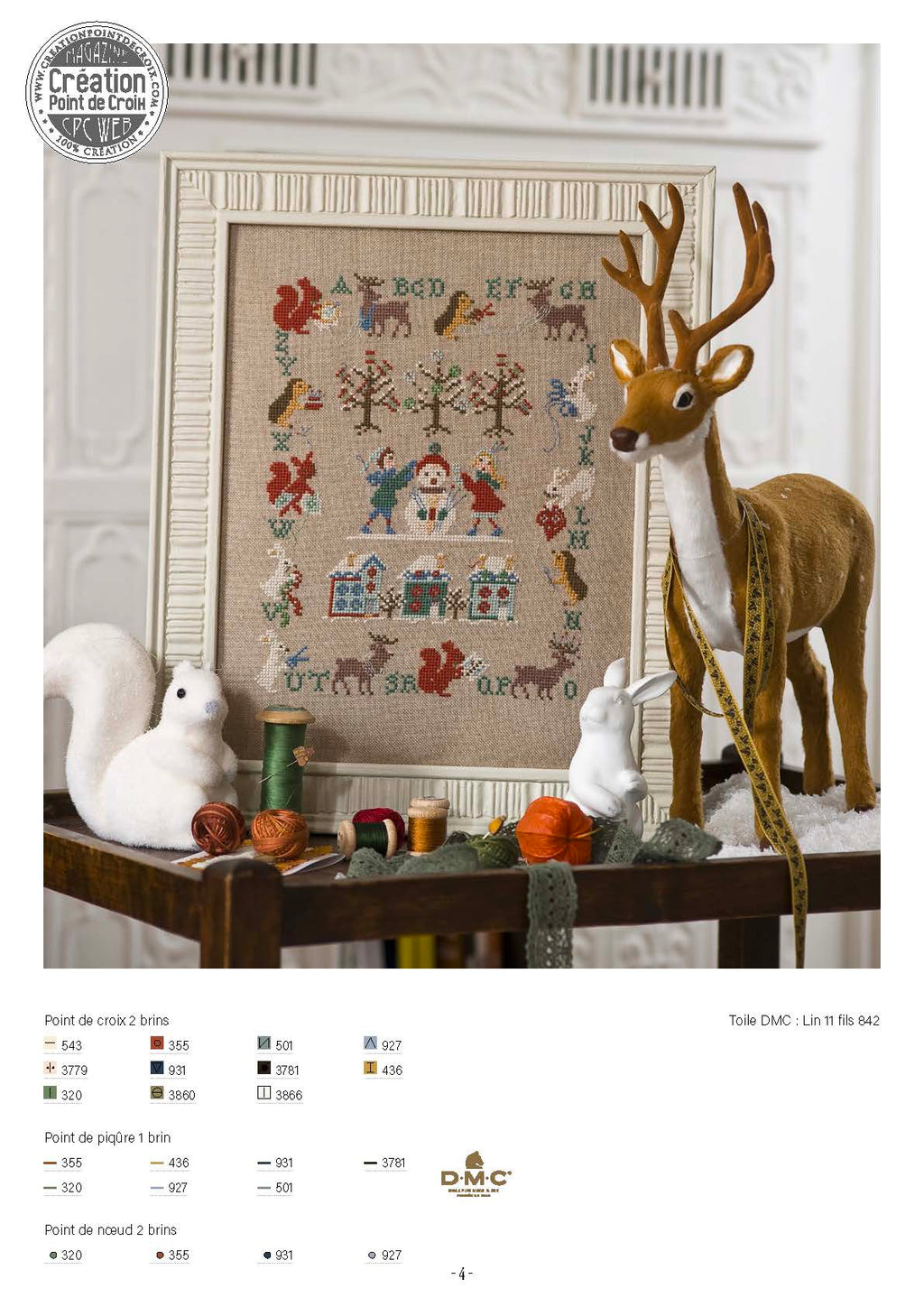 Réédition du Calendrier de la Brodeuse 2012. 12 grilles intemporelles de point de croix signées par vos créatrices préférées.