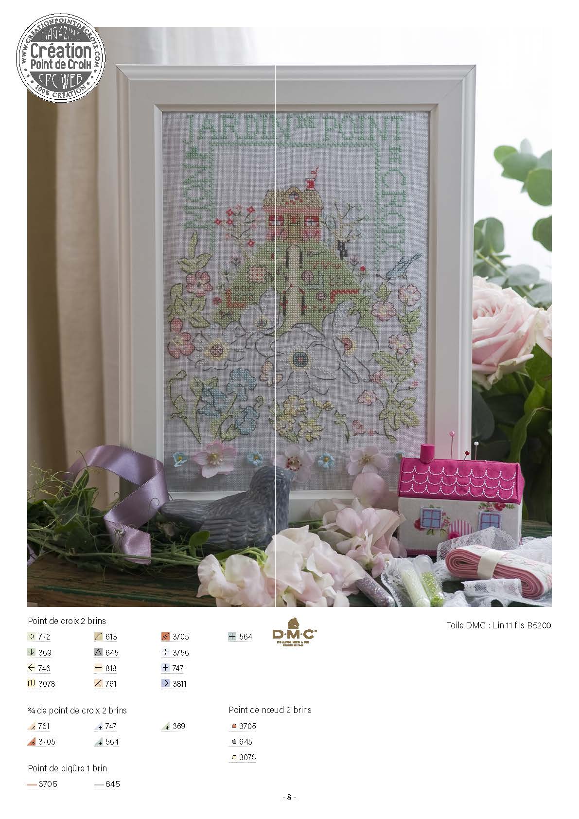 Réédition du Calendrier de la Brodeuse 2012. 12 grilles intemporelles de point de croix signées par vos créatrices préférées.
