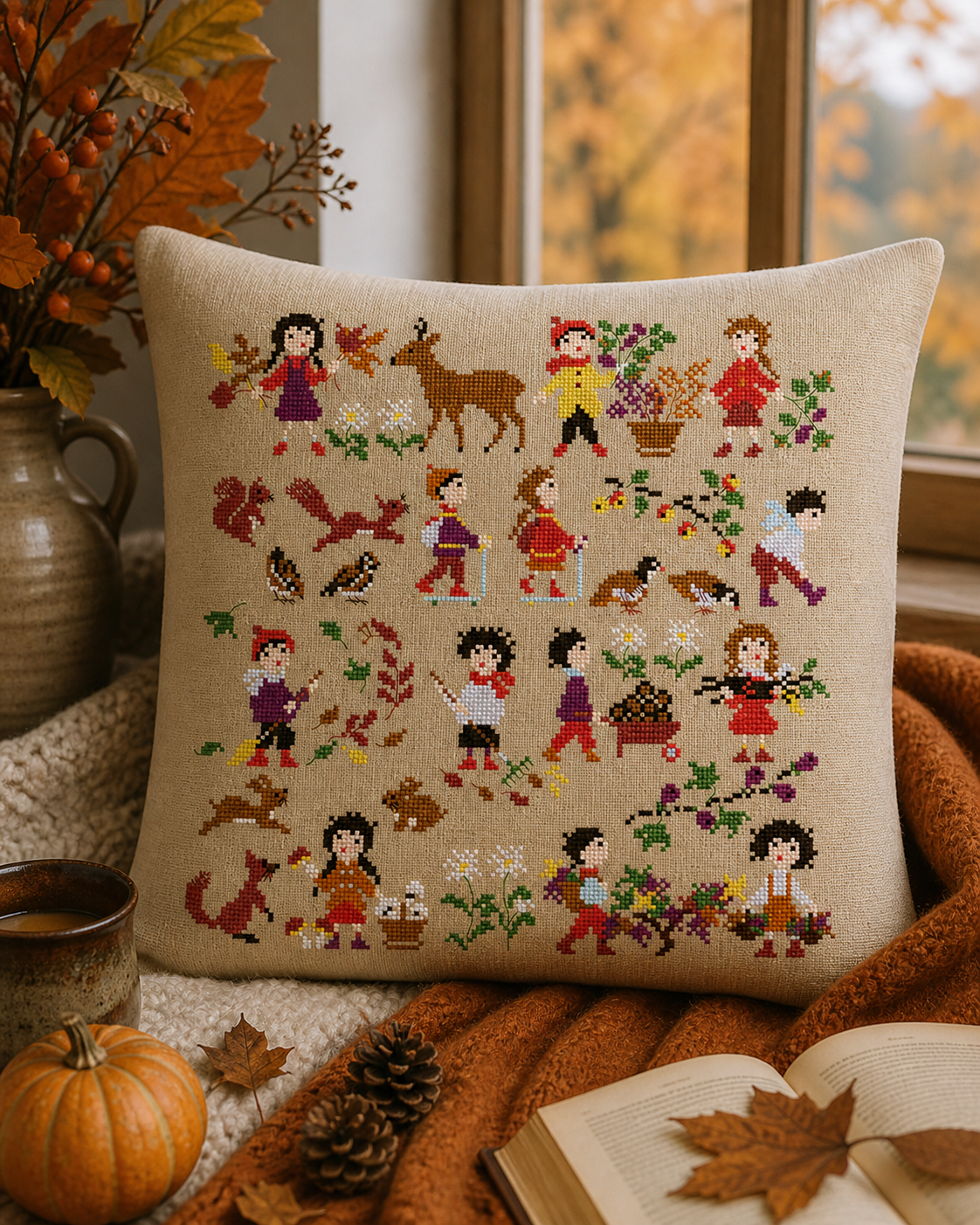 Enfants en automne