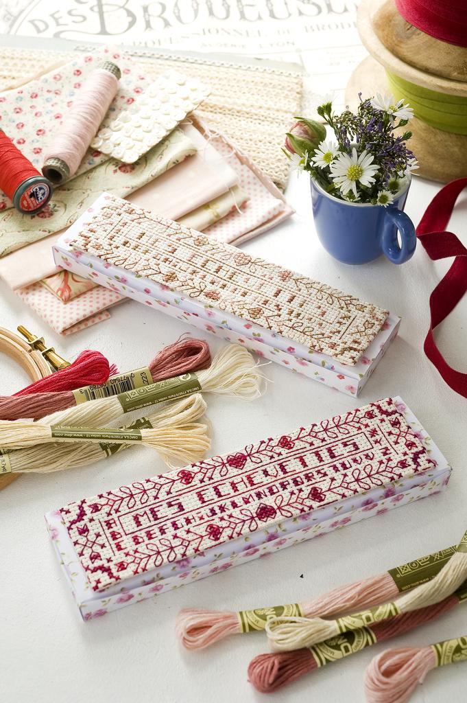 Ecrins à échevettes de Marie-Anne Réthoret, Création Point de Croix n°010