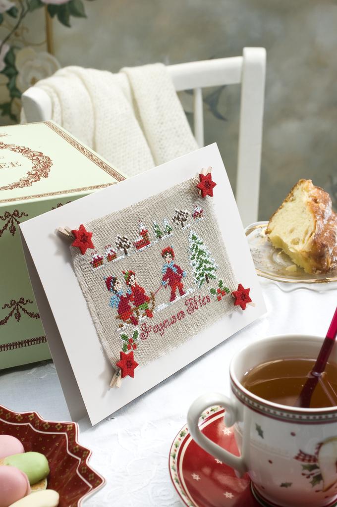 Dîtes-le en broderie ! Joyeuses Fêtes de Perrette Samouiloff, Création Point de Croix n°013