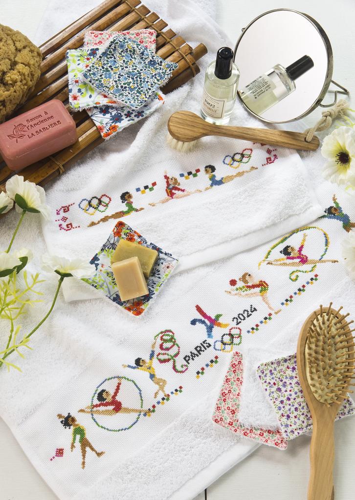 Serviette de bain blanche « JO »