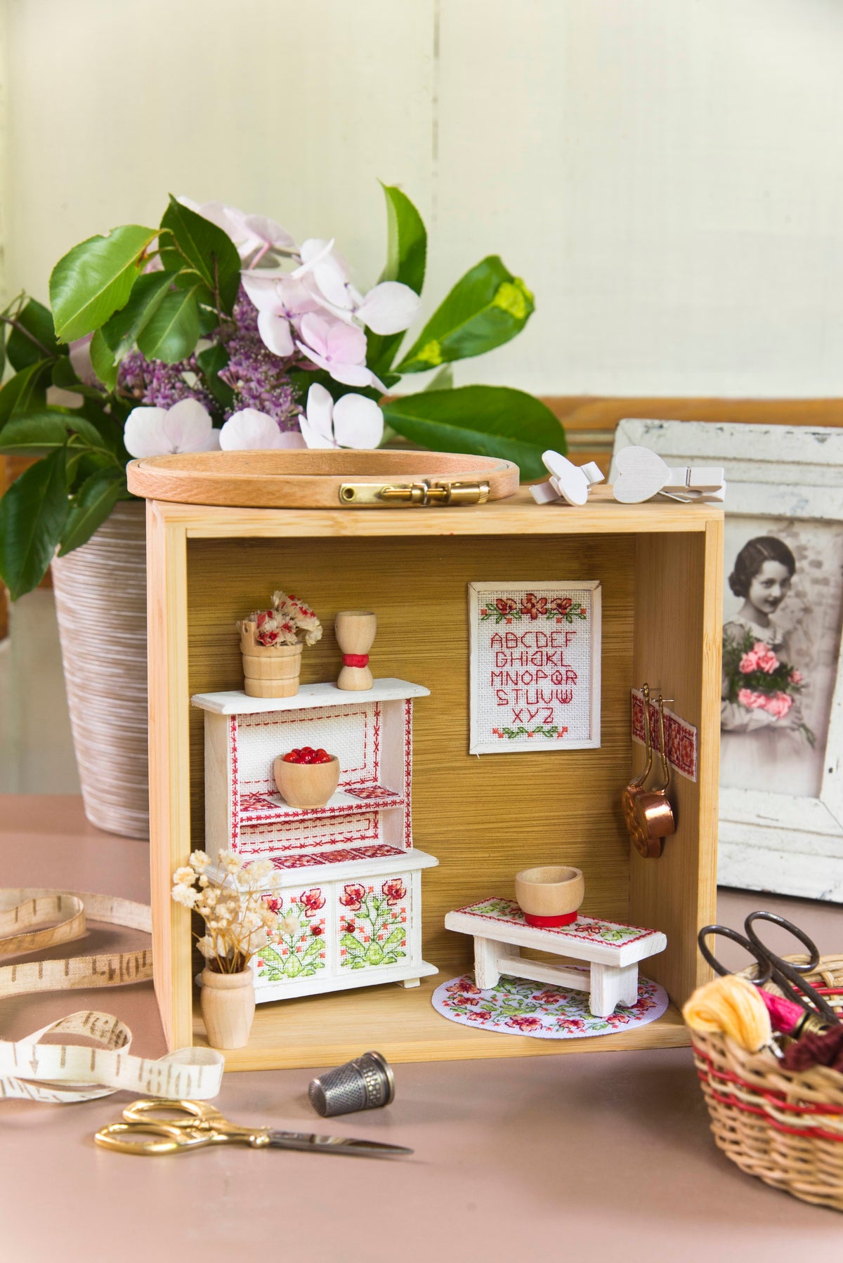 Vitrine cuisine, Création Point de Croix n°108