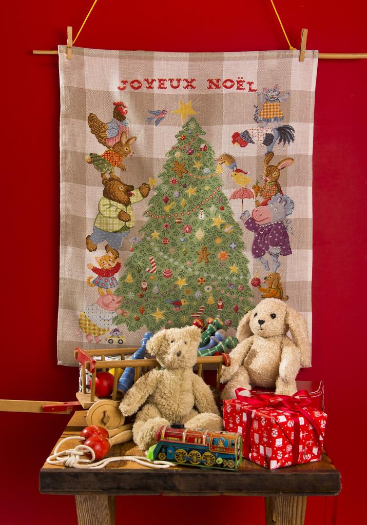 Torchon noël enchanté