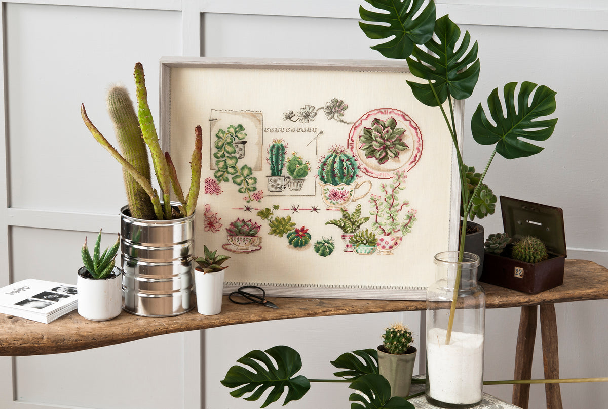 Mook point de croix : 23 modèles de cactus et succulentes à broder — créations rapides et originales pour apporter une touche de green à votre intérieur.