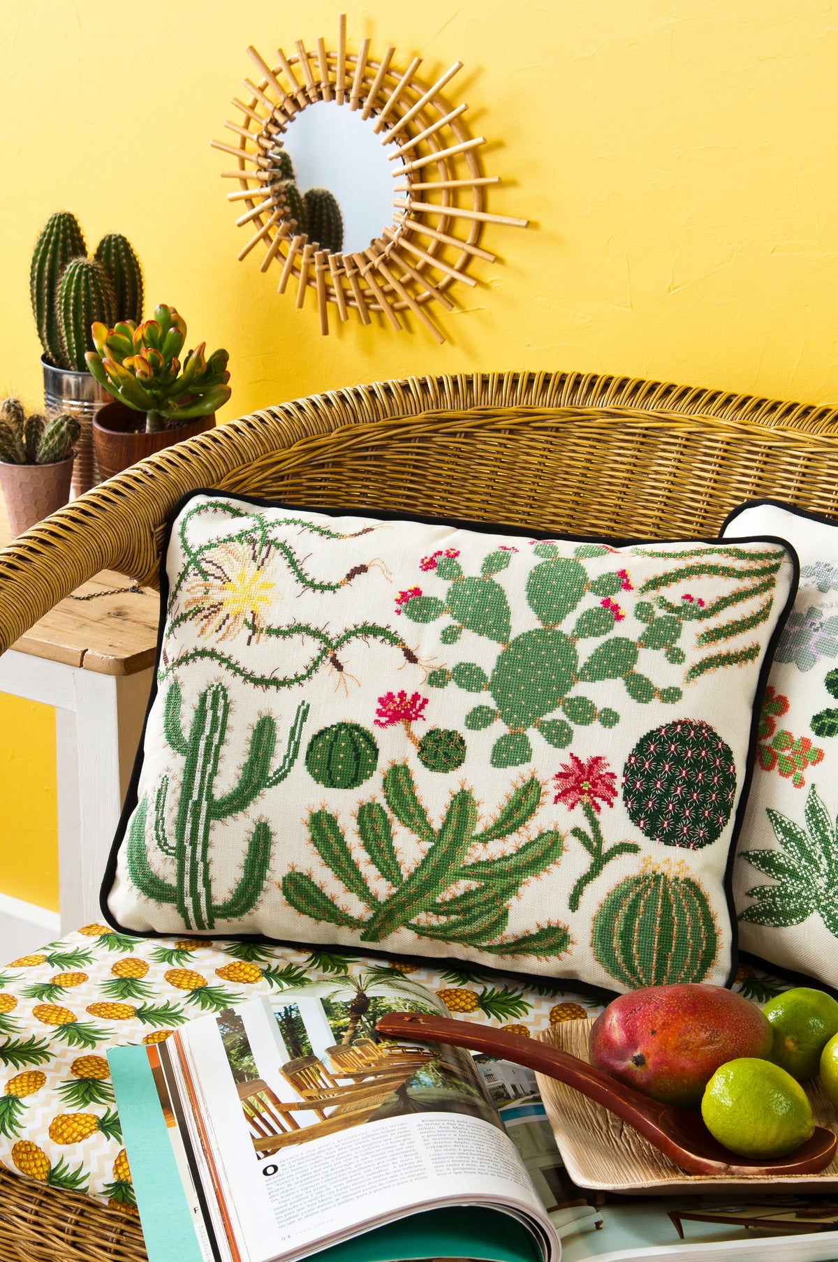 Mook point de croix : 23 modèles de cactus et succulentes à broder — créations rapides et originales pour apporter une touche de green à votre intérieur.