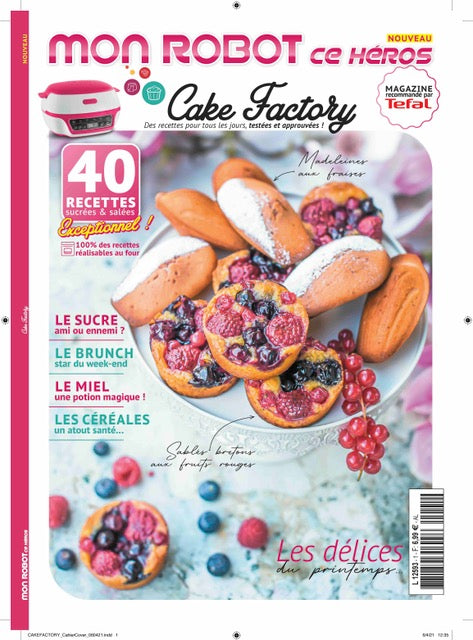 Cake Factory N°01 : 40 recettes de printemps sucrées et salées spécialement conçues pour le mini-four Tefal. Réalisables aussi au four traditionnel. Par la cheffe Magali Ancenay.