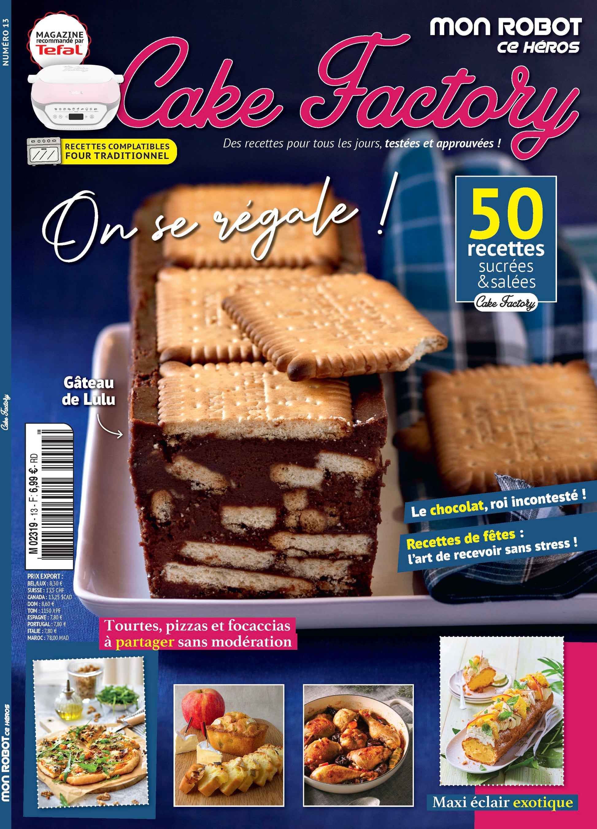 50 recettes automnales et hivernales pour Cake Factory : poires, agrumes, tourtes, pizzas, chocolat et recettes de fêtes. Commandez votre numéro 13.