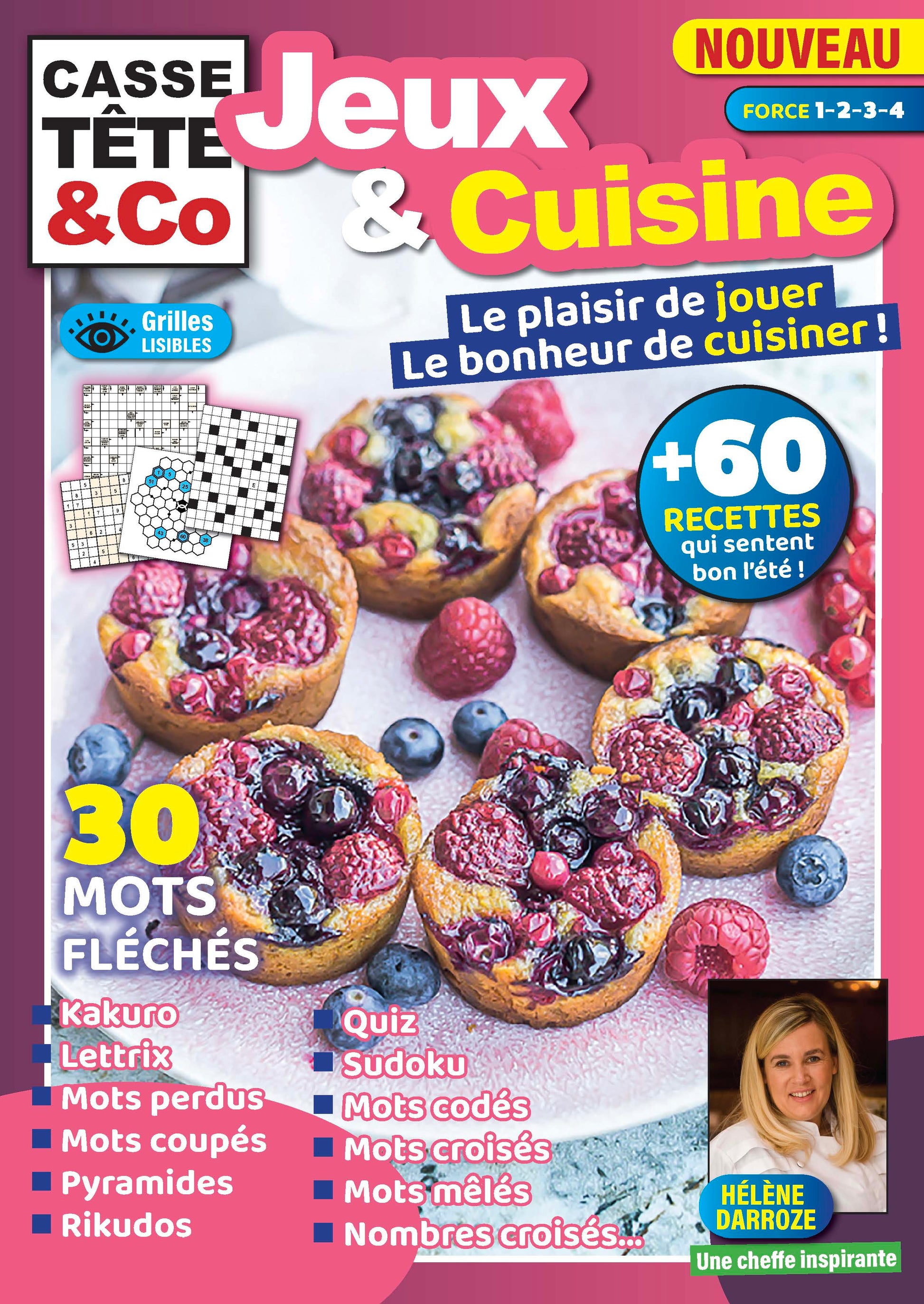 Casse-Tête & Co Cuisine & Jeux N°2 : recettes estivales, focaccias, tartes d’été + mots fléchés, sudoku et kakuro. Portrait d’Hélène Darroze. 6,99 €.