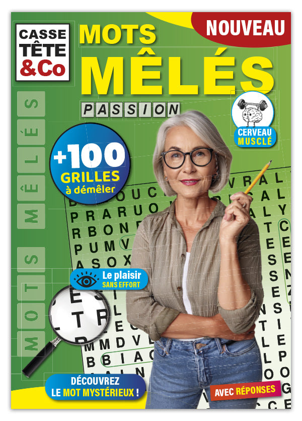 Casse-Tête & Co Mots Mêlés N°1 : un numéro spécial mots mêlés pour aiguiser l’esprit et se détendre. Accessible à tous, à emporter partout. 4,90 €.
