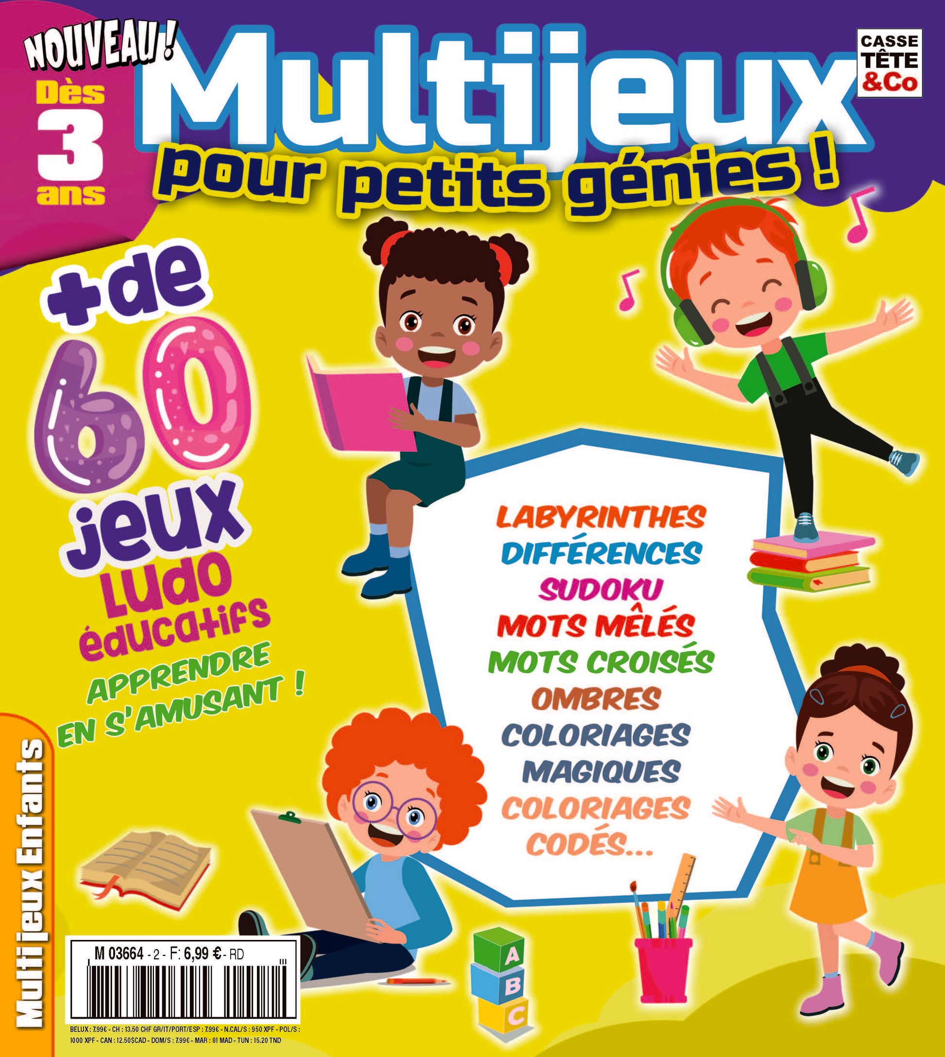 Casse-Tête & Co N°2 : labyrinthes, mots à dénicher, chiffres à relier et énigmes pour développer la logique et la mémoire des enfants. 6,99 €.