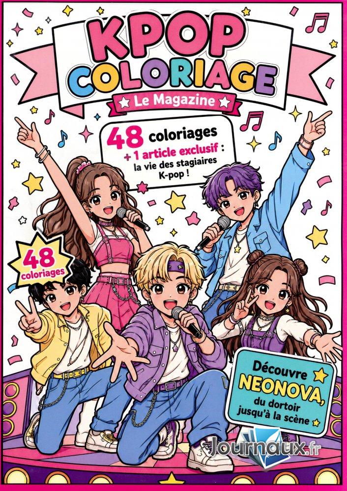 48 dessins inspirés de l'univers K-pop : idols sur scène, tenues scintillantes, rues de Séoul et concerts. Le cahier de coloriage idéal pour les fans !