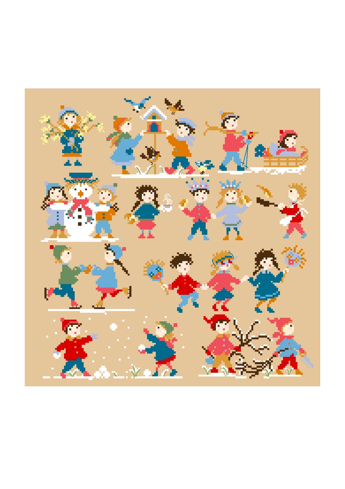 20 enfants en hiver