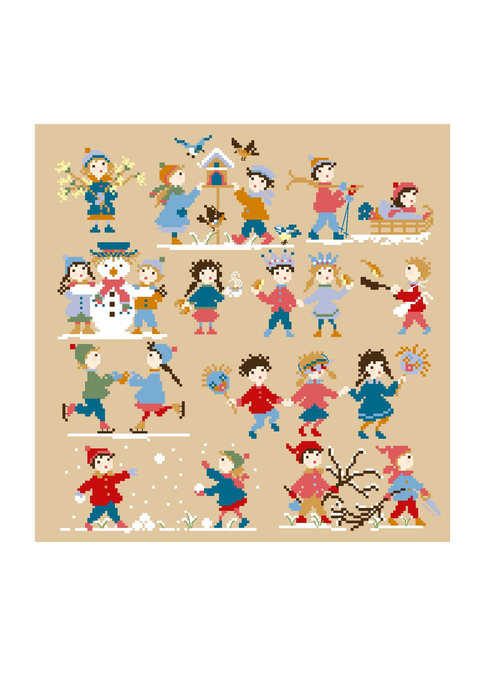 20 enfants en hiver