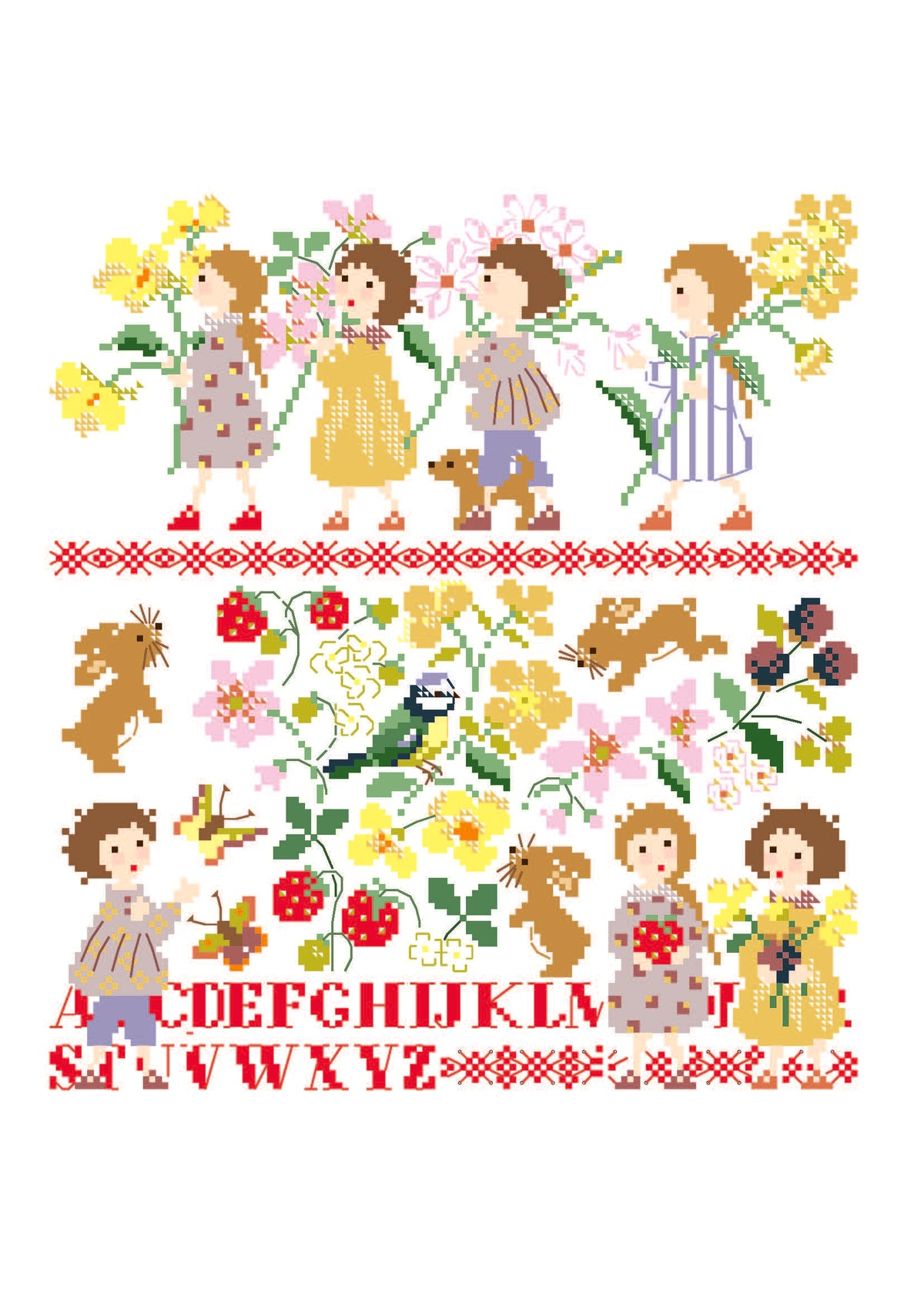 ABC enfants et fleurs