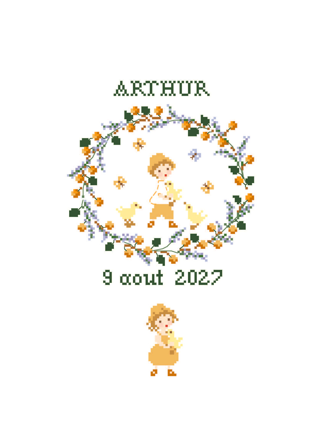 Naissance Août + abécédaire