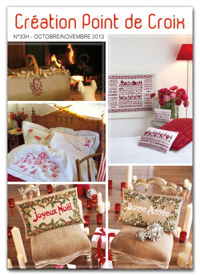 Découvrez le hors-série n°33 : broderie rouge et motifs de Noël au point de croix. Parures de lit, décorations et cadeaux brodés pour les fêtes.