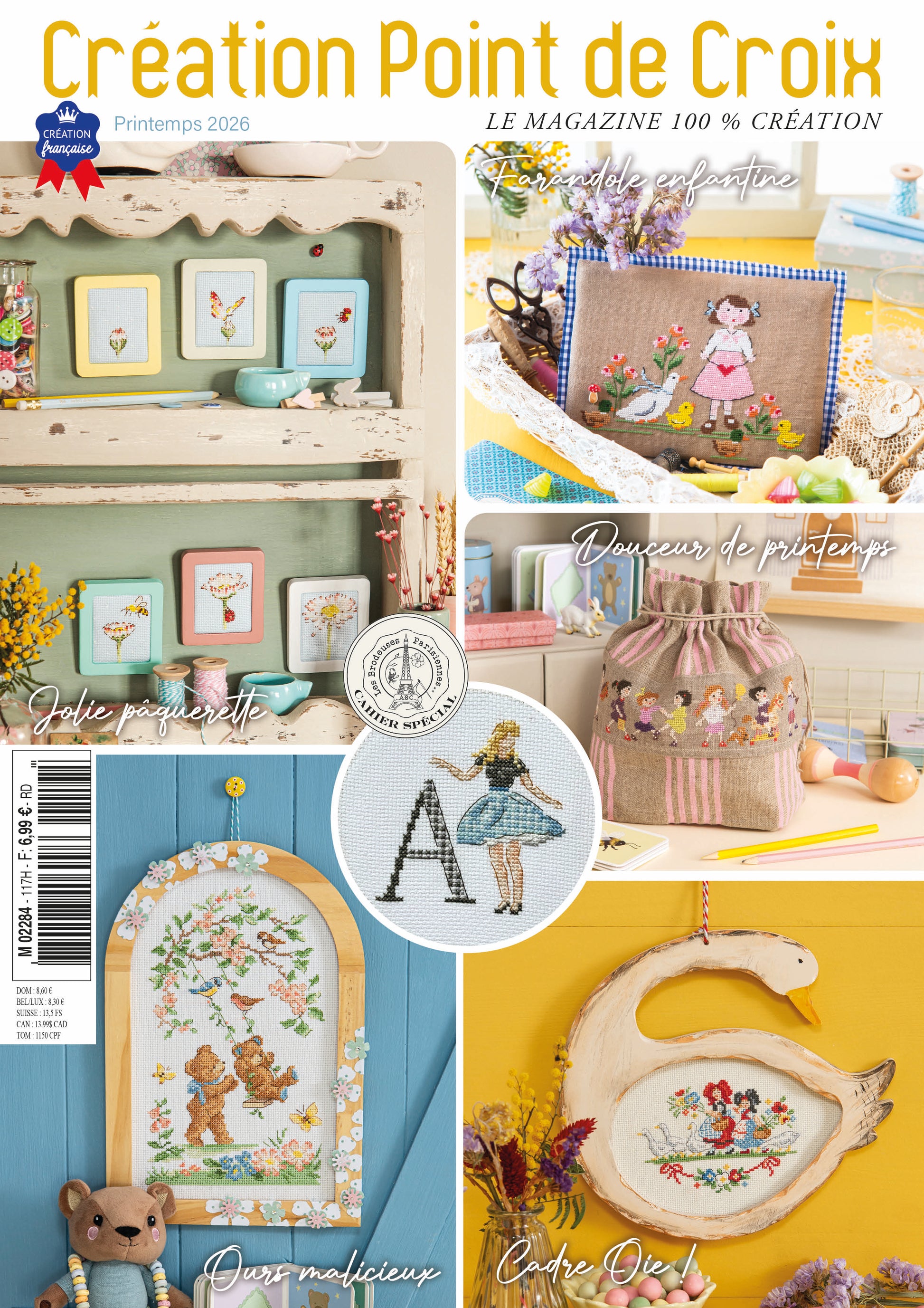 Découvrez le numéro 117 du magazine de broderie : motifs de printemps, Pâques, fleurs et scènes d'enfance. Projets point de croix pour tous niveaux.