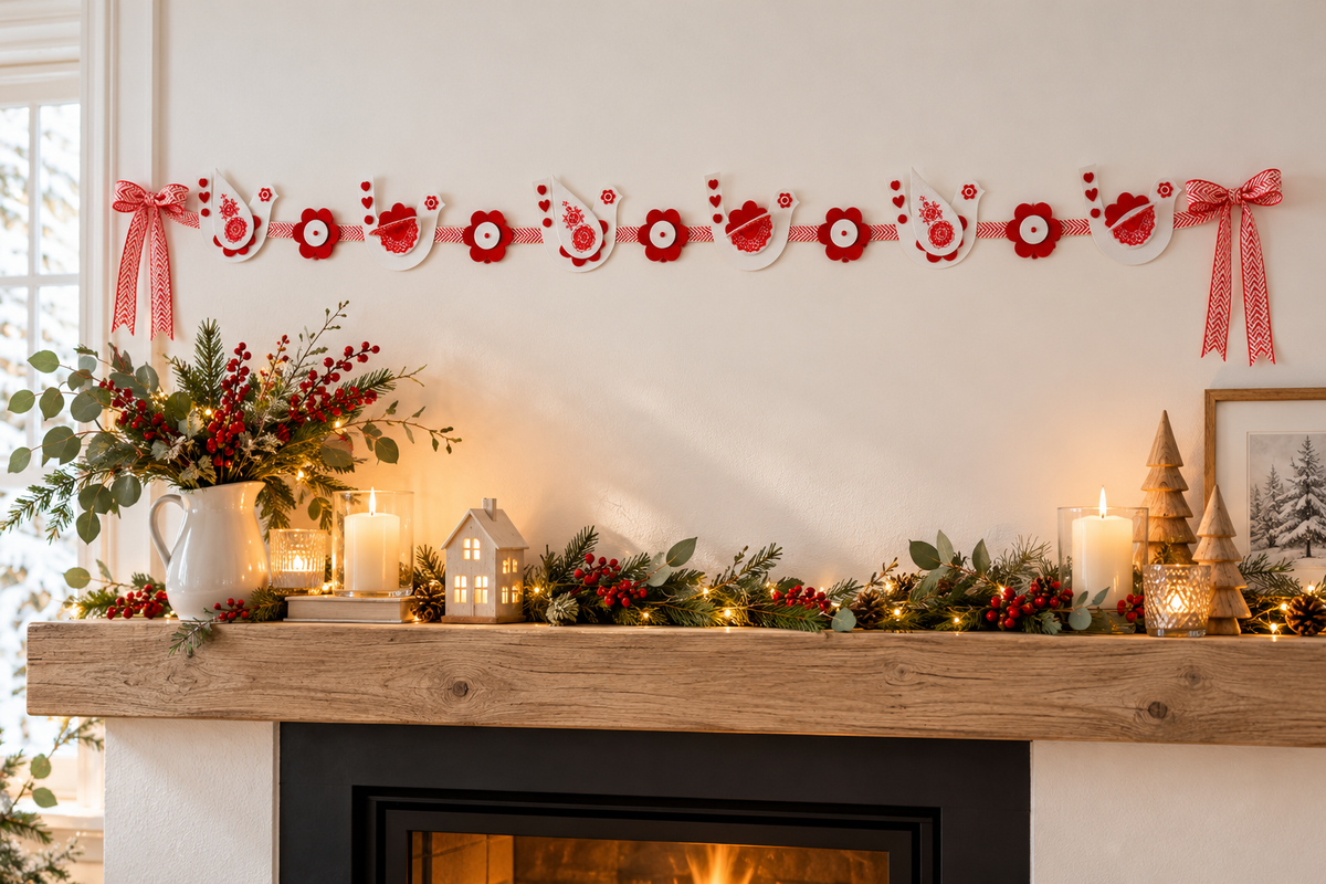 Brodez Noël avec Création Point de Croix N°121 : calendrier de l’Avent, décorations de sapin, banderole et tables de fête. Un magazine César Editions.
