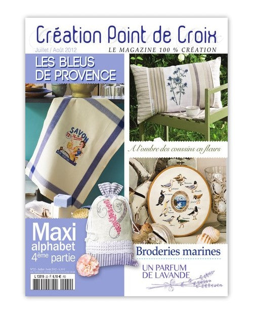 Découvrez le numéro 22 du magazine point de croix César Editions (juil/août 2012). Motifs marins, lavande, fleurs d’été et pin-up années 50 à broder.