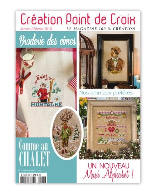 Découvrez le numéro 27 du magazine point de croix César Editions (jan/fév 2013). Créations hivernales, motifs neige et montagne, idées broderie pour bien commencer l’année.