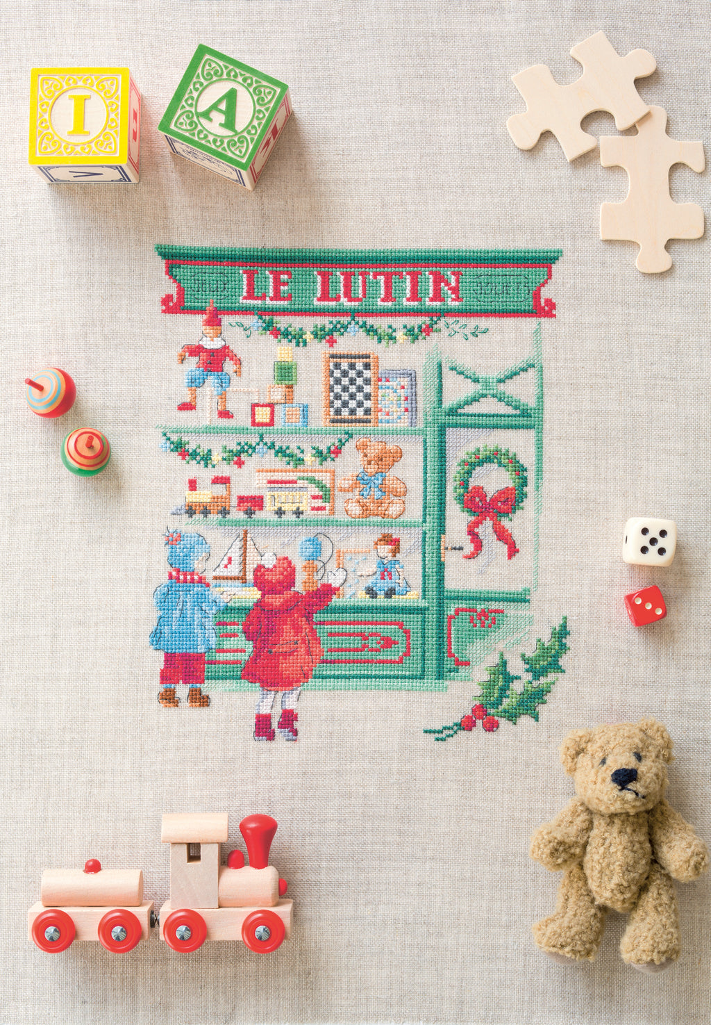 Création Point de Croix N°43 HS : +25 modèles Noël – bottes, calendrier de l’Avent, flocons, boutique Le Lutin et déco fêtes. 6,99 €.