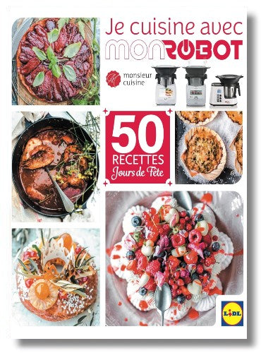 50 recettes de fêtes avec votre robot Mr CUISINE de LIDL : Noël, Pâques, anniversaires… Des menus clés en main pour régaler vos invités toute l'année.