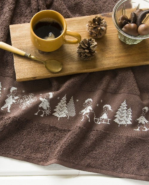 Drap de bain Marron « Montagne »
