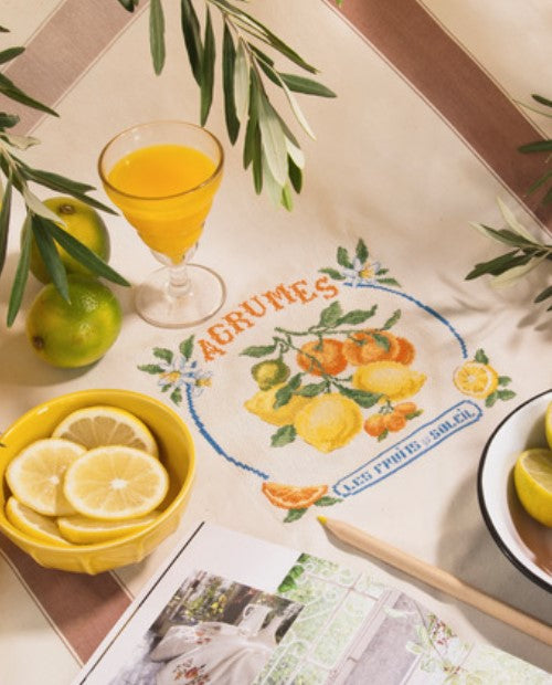 Torchon marron citron