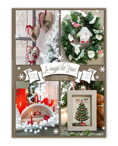 Mook point de croix : idées déco et cadeaux de Noël par Lilli Violette, Hélène Le Berre, Perrette Samouiloff et Véronique Enginger — modèles festifs pour tous niveaux.