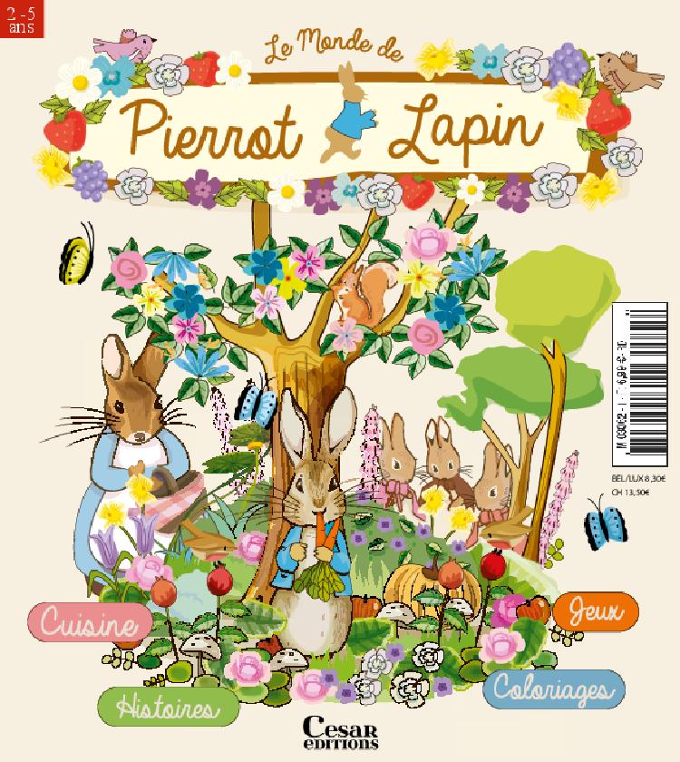 Le Monde de Pierrot-Lapin N°1 : aventures, autonomie, jeux, bricolages et cuisine avec Pierrot Lapin. Un magazine pour apprendre en s’amusant. 6,99 €.