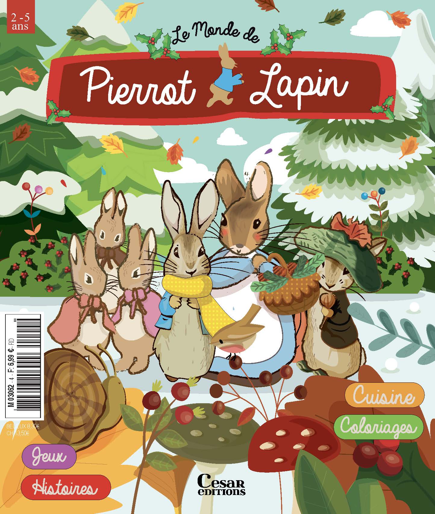 Le Monde de Pierrot-Lapin N°4 : aventures hivernales, jeux, bricolages et histoires inspirés de Beatrix Potter. Un magazine pour petits et grands. 6,99 €.