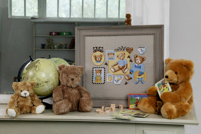 Mook point de croix : motifs ours en peluche pour enfants — Teddy Bear, ours polaire, petit ours brun — par Enginger, Samoüïloff, Lilli Violette et Réthoret.