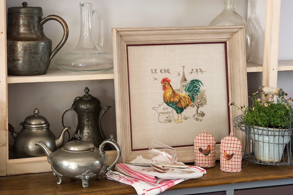 Mook point de croix : les plus belles créations de Véronique Enginger autour de la cuisine — tabliers, maniques, cabas et motifs gourmands pour votre intérieur.