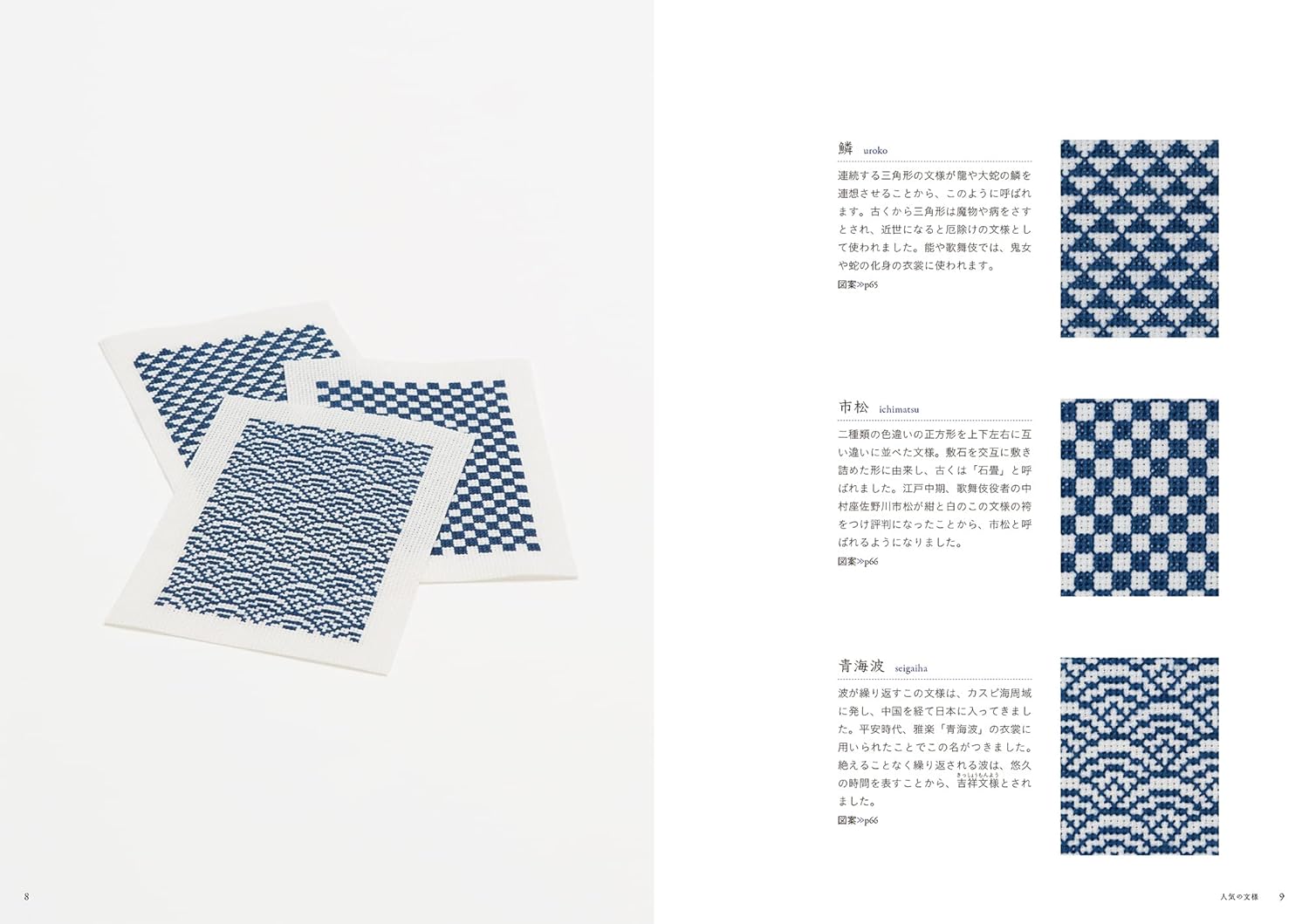 Découvrez les motifs traditionnels japonais au point de croix : géométriques, floraux, nature. Par Saeko Endo. 96 pages, en japonais, broché.