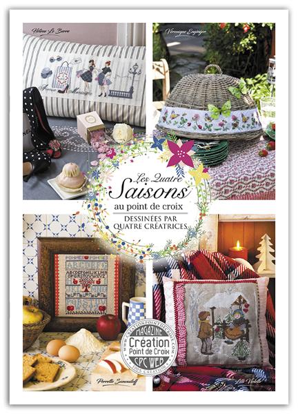 Mook point de croix : une quarantaine de motifs broderie inspirés des quatre saisons — printemps, été, automne et hiver — pour célébrer le charme du temps qui passe.
