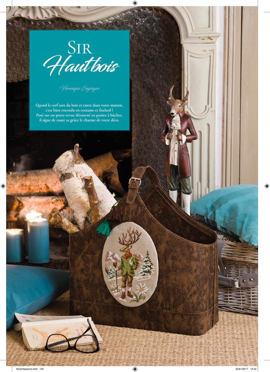 Mook point de croix : une quarantaine de motifs broderie inspirés des quatre saisons — printemps, été, automne et hiver — pour célébrer le charme du temps qui passe.