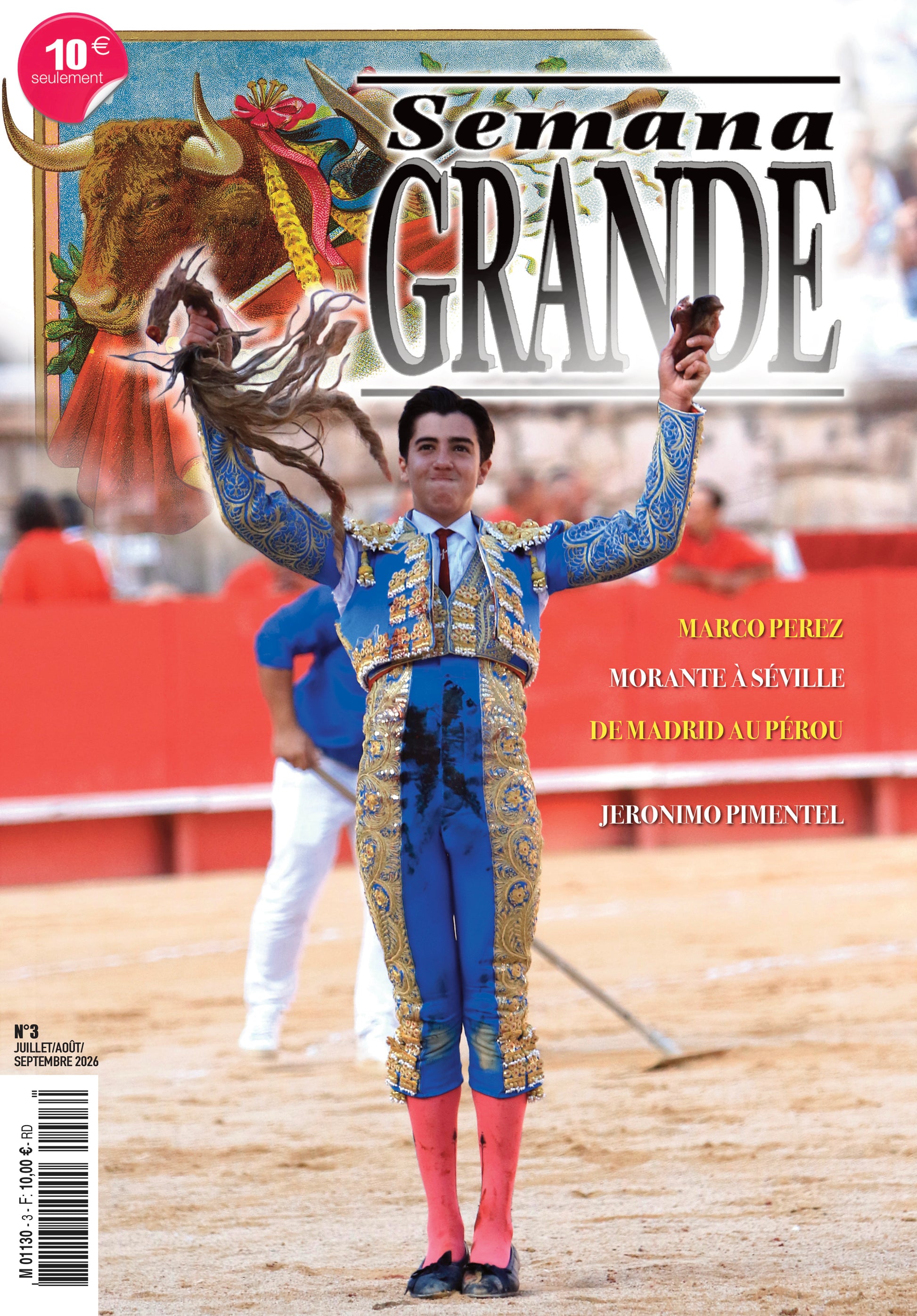 Découvrez le tome 3 de Semana Grande : 132 pages d'articles, analyses et photos taurines. Édition collector, expédition dès le 12 août 2026.