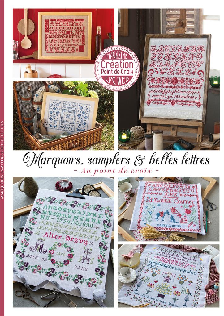Mook point de croix : 12 projets autour des marquoirs anciens et abécédaires — motifs, symboles et belles lettres à broder entre nostalgie et modernité.